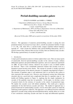 Period-doubling cascades galore - GMU Math