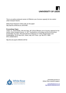 Effective use of excess capacity for low carbon urban transport futures