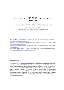 1 The Bell Jar: Commercial Interest Rates between Two Revolutions