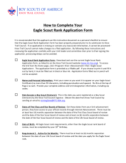 How to Complete Your Eagle Scout Application Form