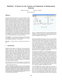 A System for the Creation and Exploration of Mathematical Sketches