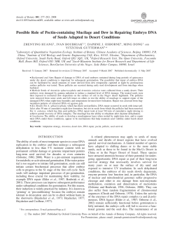 Possible Role of Pectin-containing Mucilage and Dew in Repairing