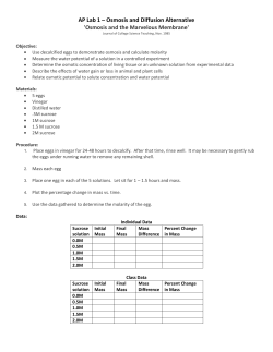 AP Lab 1 &ndash; Osmosis and Diffusion Alternative