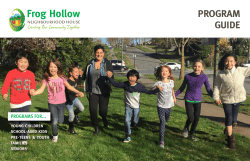 Program Guide - Frog Hollow Neighbourhood House