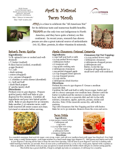 April is: National Pecan Month