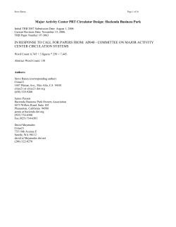 Major Activity Center PRT Circulator Design: Hacienda Business