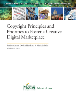 Copyright Principles and Priorities to Foster a Creative Digital