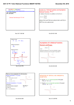 DAY 27 PI 7 Intro Rational Functions SMART NOTES