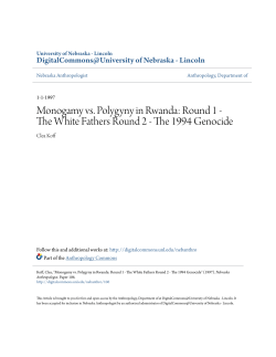 Monogamy vs. Polygyny in Rwanda: Round 1