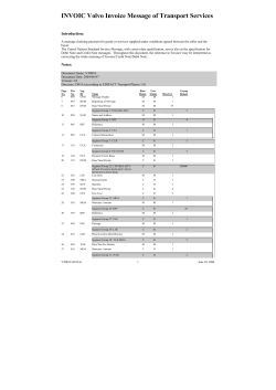Freight Invoice - Volvo Group EDI