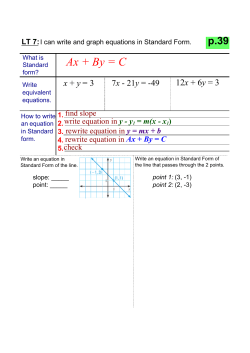 Ax + By = C
