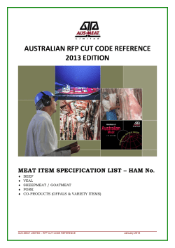 australian rfp cut code reference 2013 edition - AUS