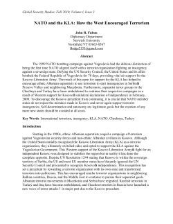 NATO and the KLA - Global Security Studies