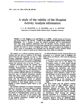 A study of the validity of the Hospital Activity Analysis information