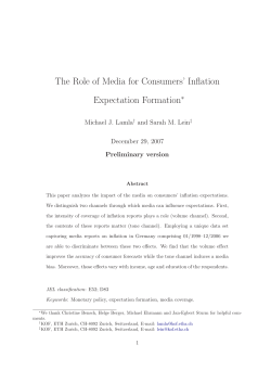 The Role of Media for Consumers` Inflation Expectations