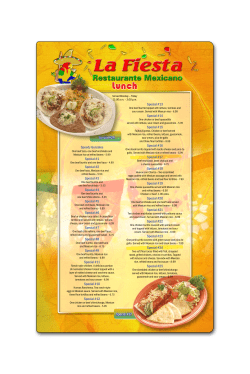 Lunch Menu - La Fiesta