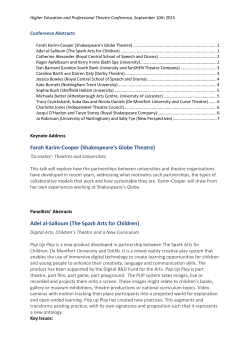 Farah Karim-Cooper (Shakespeare`s Globe Theatre) Adel al