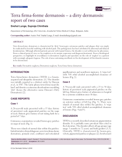 Terra firma-forme dermatosis – a dirty