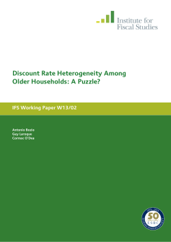 Discount Rate Heterogeneity Among Older Households: A Puzzle?