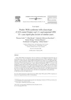 Prader–Willi syndrome with a karyotype 47,XY,+min(15)(pter