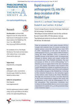 Rapid invasion of anthropogenic CO2 into the deep circulation of the