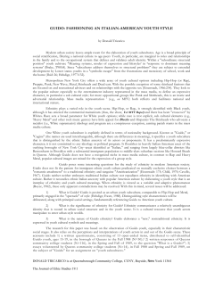 GUIDO: FASHIONING AN ITALIAN