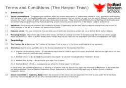 Terms and Conditions (The Harpur Trust)