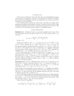 1. Introduction In these notes we shall prove some of the basic facts