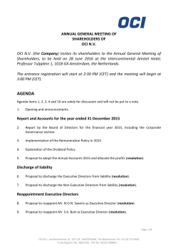 AGM 2016 Agenda