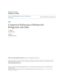 Compressor Performance Definition for - Purdue e-Pubs