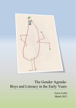The Gender Agenda- Boys and Literacy in the Early Years