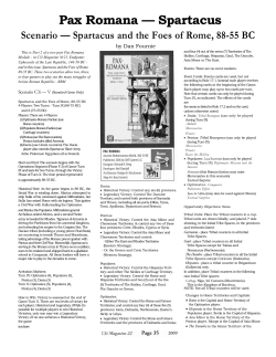 Pax Romana &mdash; Spartacus