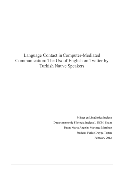 Language Contact in Computer-Mediated Communication: The Use