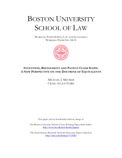invention, refinement and patent claim scope
