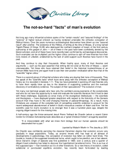 The not-so-hard "facts" of man`s evolution