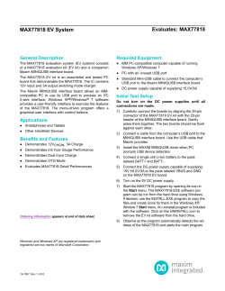 Evaluates: MAX77818 MAX77818 EV System