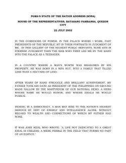 pgma`s state of the nation address (sona)
