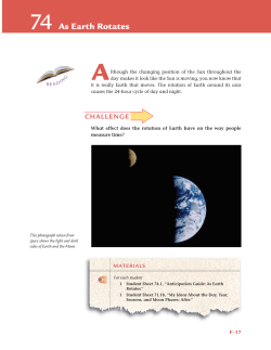 As Earth Rotates