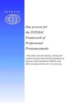Due process for the INTOSAI Framework of Professional