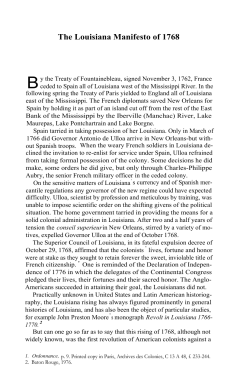 The Louisiana Manifesto of 1768