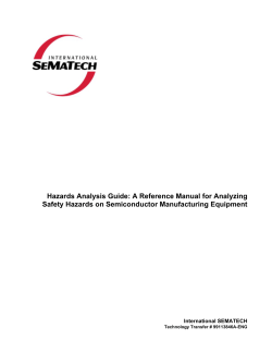 Hazards Analysis Guide: A Reference Manual for