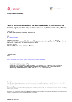 Focus on Membrane Differentiation and Membrane