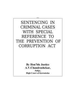 Sentencing in Criminal Cases with Special reference to the