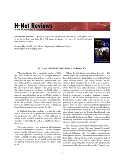 To Fly and Fight&ndash;USAF Fighter Pilots in the Korean War - H-Net