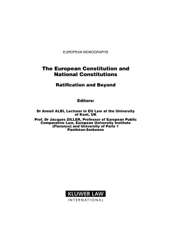 The European Constitution and National Constitutions