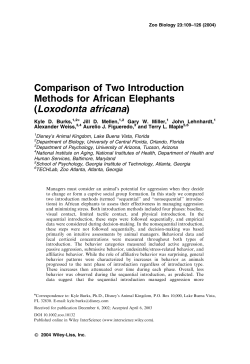 Comparison of Two Introduction Methods for African Elephants