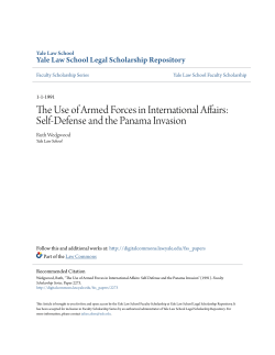 The Use of Armed Forces in International Affairs
