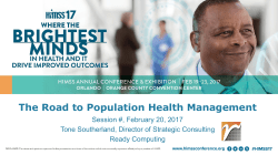 The Road to Population Health Management