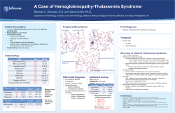 A Case of Hemoglobinopathy