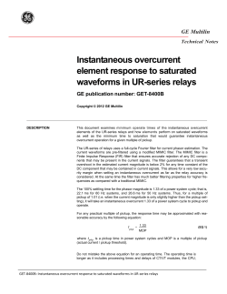 Instantaneous overcurrent element response to saturated